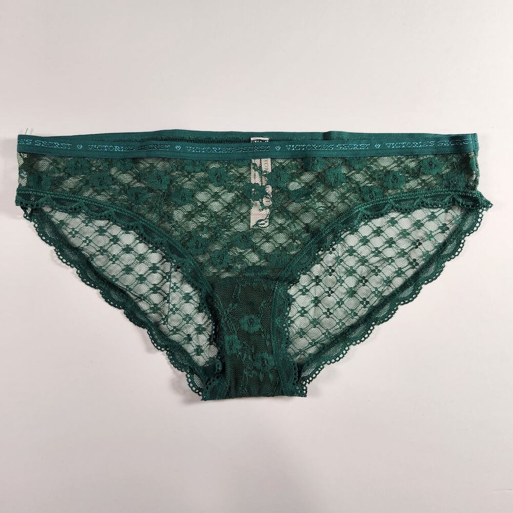 Victoria's Secret Very Sexy Lace Bikini Panty - Dark Green - Small